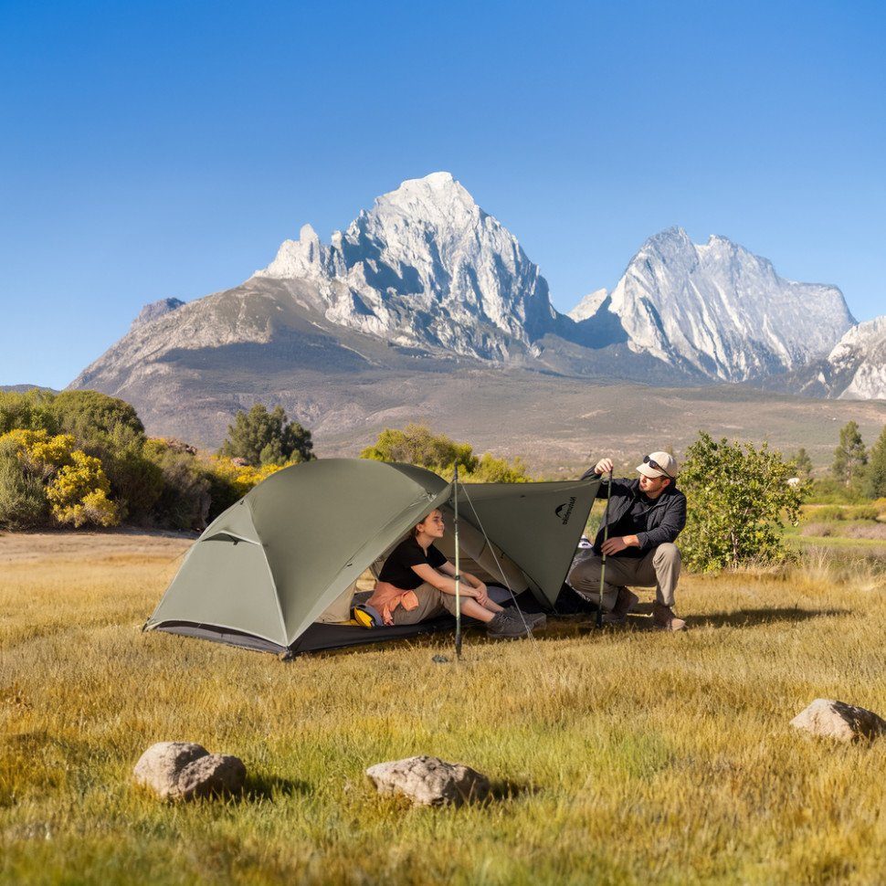 Намет надлегкий двомісний Naturehike Mongar Hiking Tent Pro CNK2550WS037, 20D, зелений 6