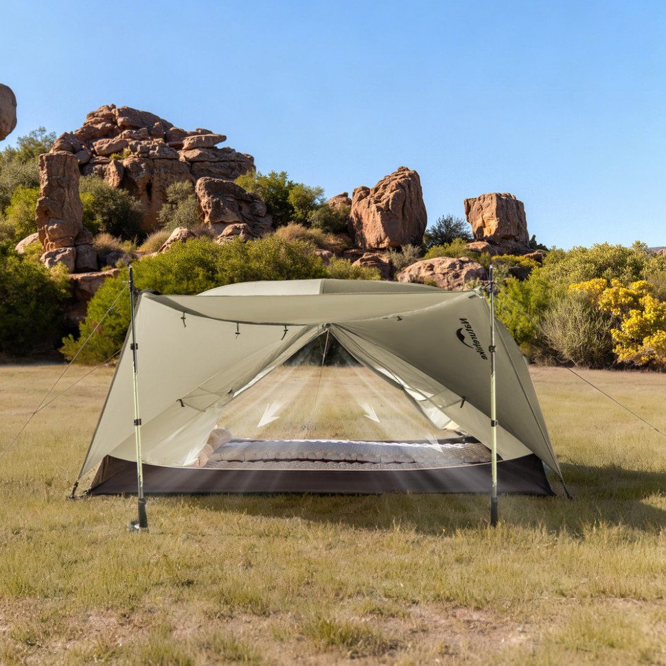 Намет надлегкий двомісний Naturehike Mongar Hiking Tent Pro CNK2550WS037, 20D, зелений 4