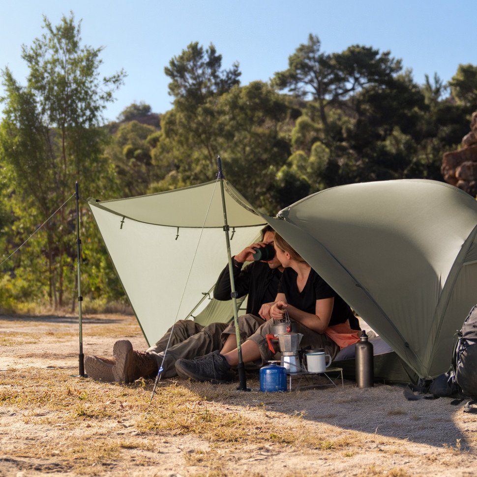 Намет надлегкий двомісний Naturehike Mongar Hiking Tent Pro CNK2550WS037, 20D, зелений 7