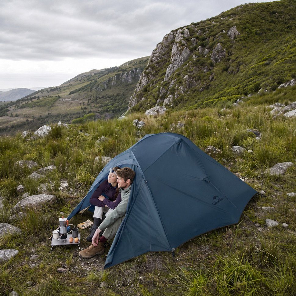 Намет надлегкий тримісний Naturehike Cloud Up Pro CNK2350WS020, 20D, блакитний 2