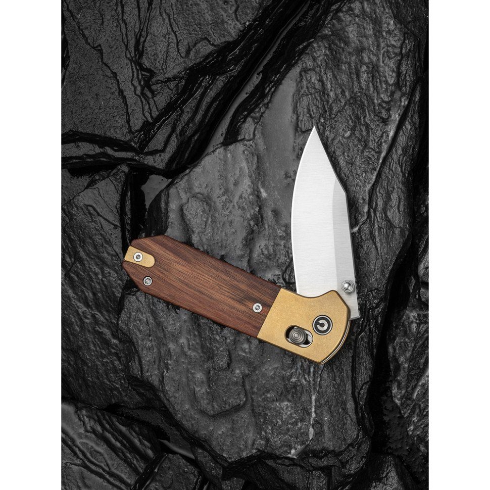 Ніж складаний кишеньковий Civivi Yonder Clip Point (7.3 см) 14C28N / Wood and Brass натуральний 10