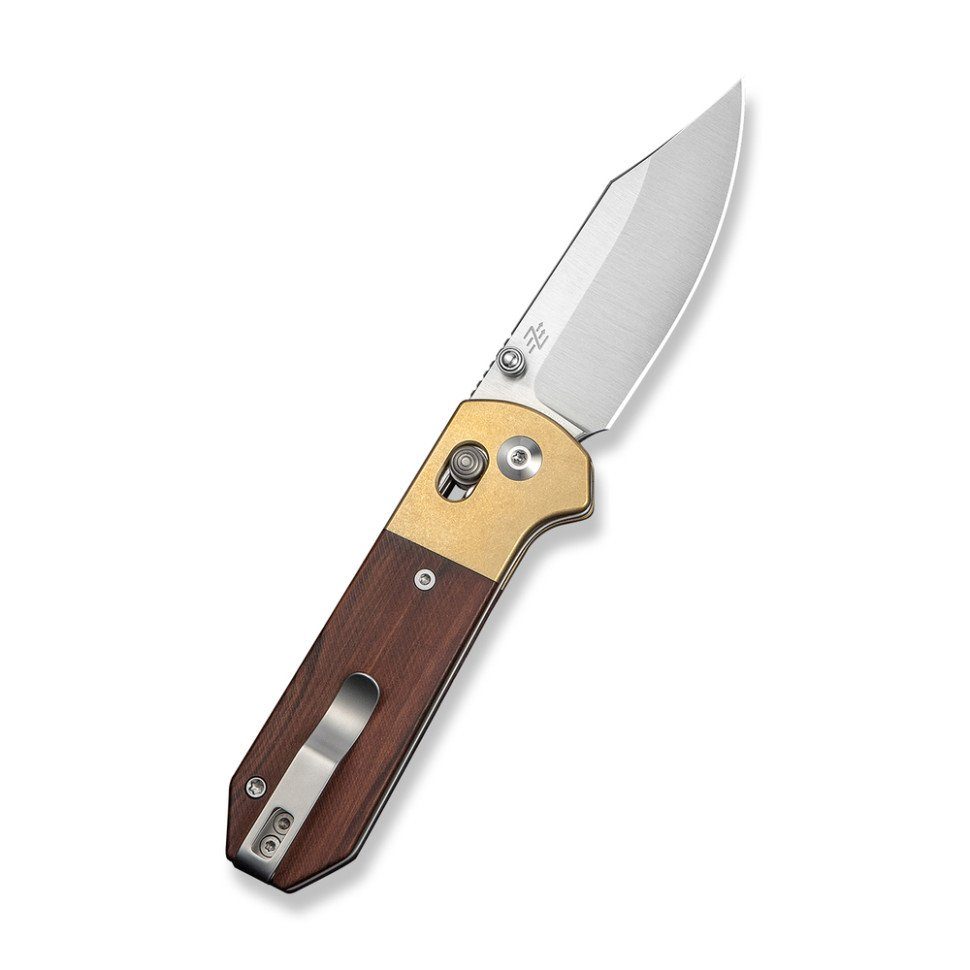 Ніж складаний кишеньковий Civivi Yonder Clip Point (7.3 см) 14C28N / Wood and Brass натуральний 2
