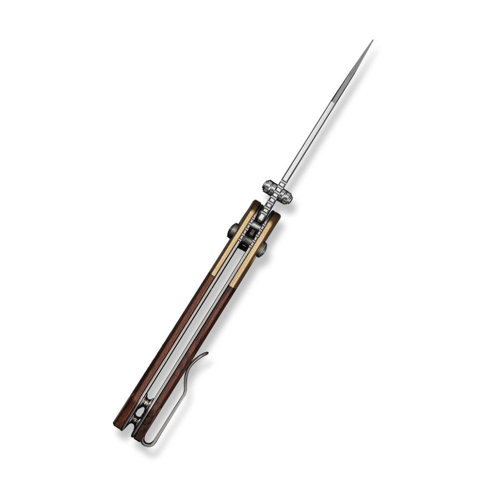 Ніж складаний кишеньковий Civivi Yonder Clip Point (7.3 см) 14C28N / Wood and Brass натуральний 7