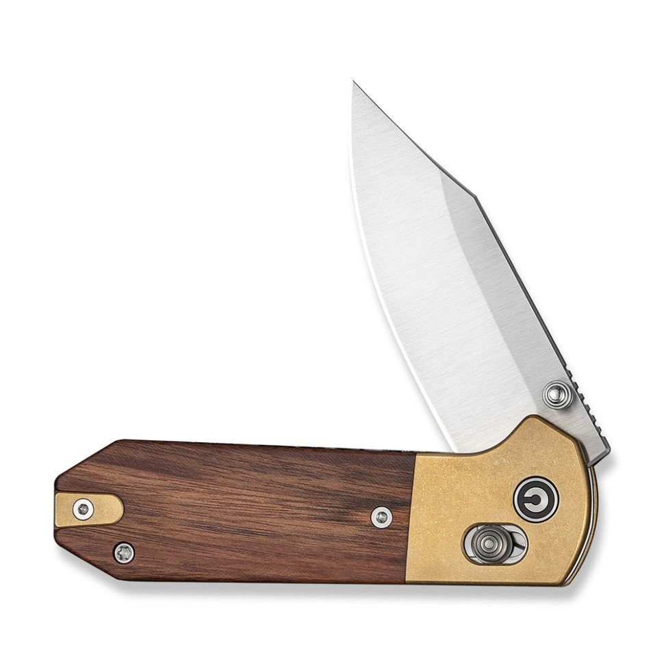 Ніж складаний кишеньковий Civivi Yonder Clip Point (7.3 см) 14C28N / Wood and Brass натуральний 3