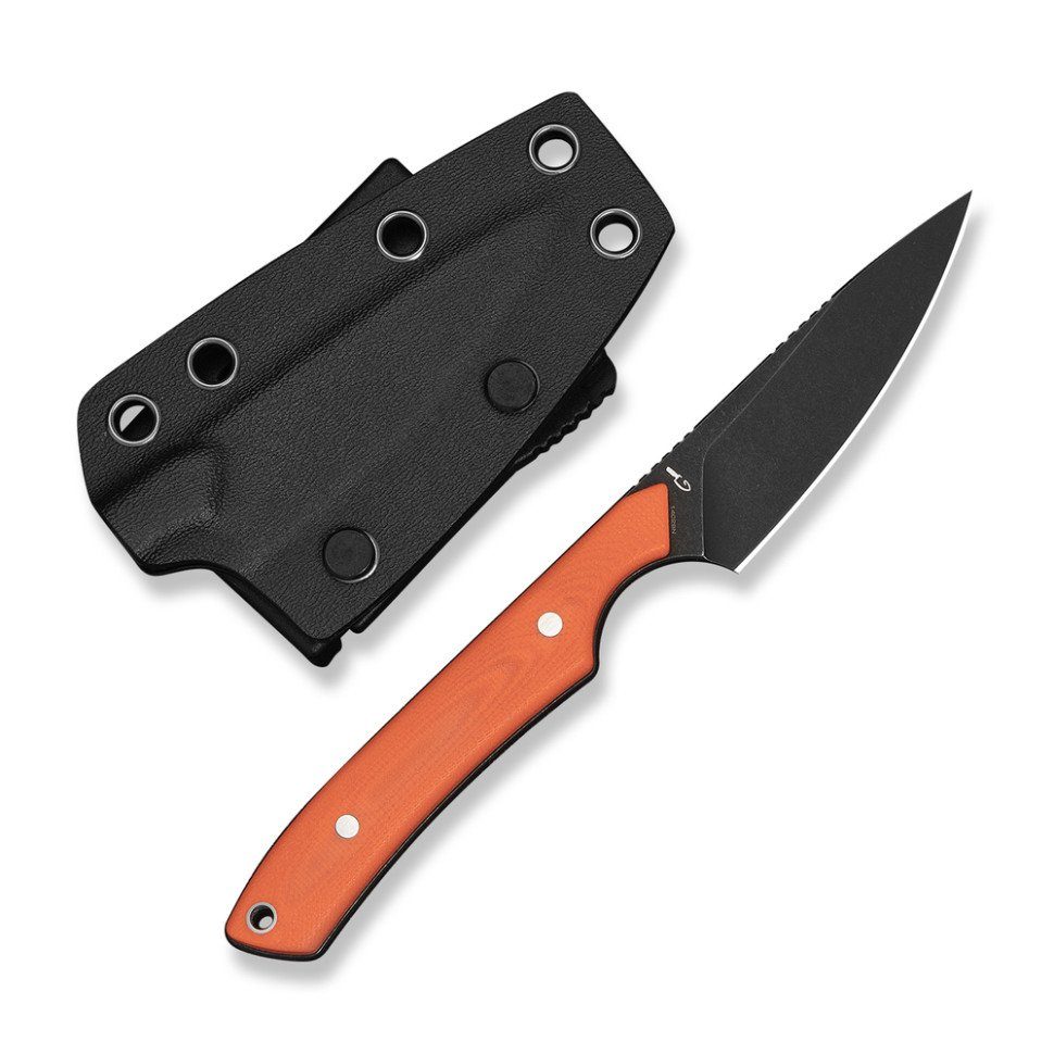 Ніж фіксований кишеньковий Civivi High Grass Field Knife (7,4 см) 14C28N / G10 помаранчевий з чохлом 5