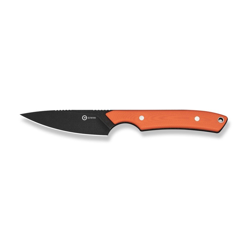 Ніж фіксований кишеньковий Civivi High Grass Field Knife (7,4 см) 14C28N / G10 помаранчевий з чохлом 2