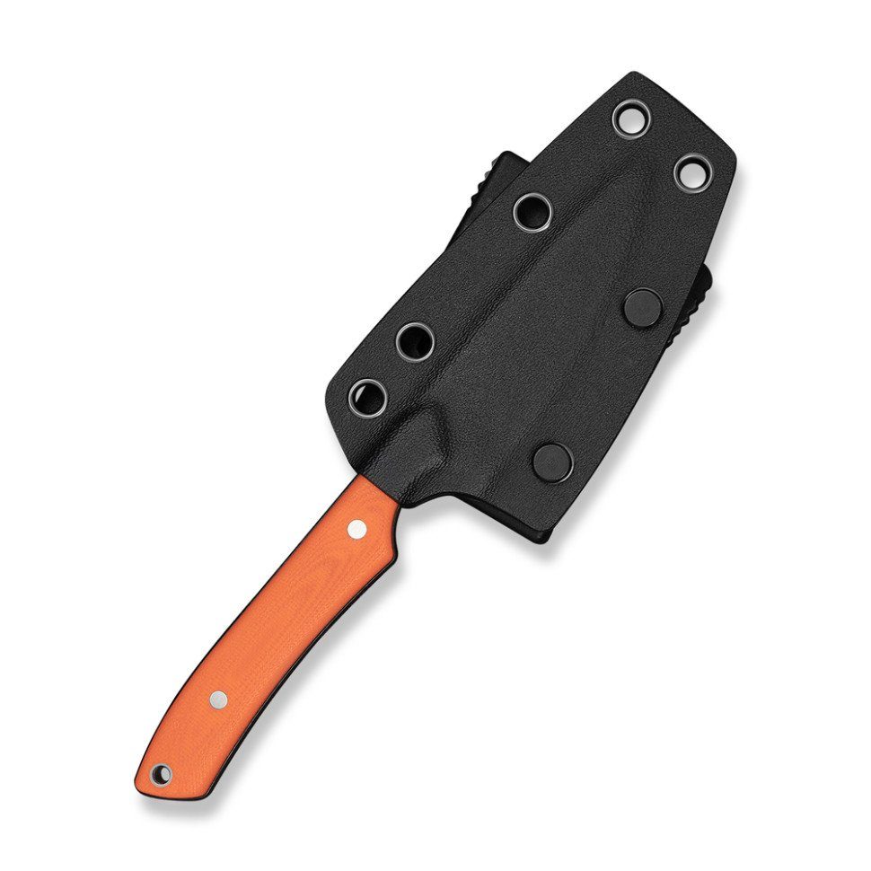 Ніж фіксований кишеньковий Civivi High Grass Field Knife (7,4 см) 14C28N / G10 помаранчевий з чохлом 9