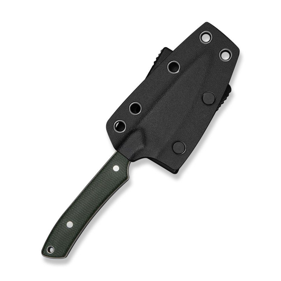 Ніж фіксований кишеньковий Civivi High Grass Field Knife (7,4 см) 14C28N / Micarta зелений з чохлом 9