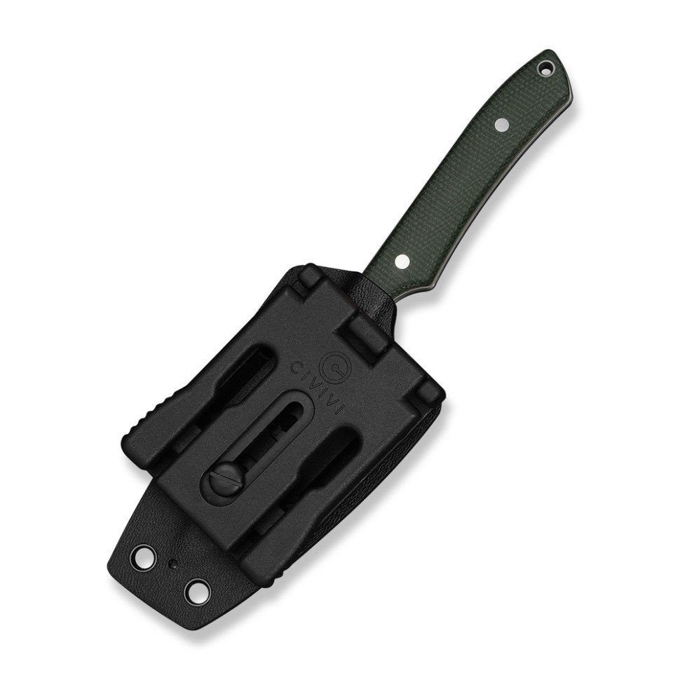 Ніж фіксований кишеньковий Civivi High Grass Field Knife (7,4 см) 14C28N / Micarta зелений з чохлом 8