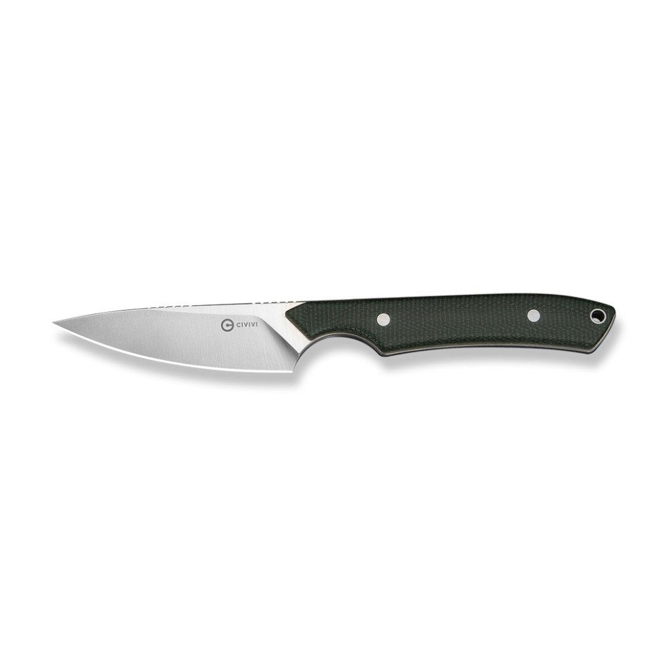 Ніж фіксований кишеньковий Civivi High Grass Field Knife (7,4 см) 14C28N / Micarta зелений з чохлом 2