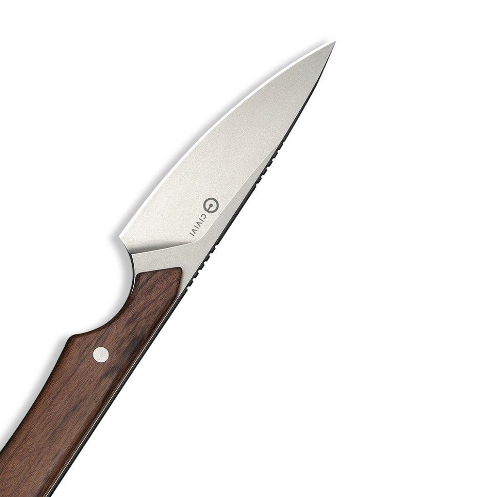 Ніж фіксований кишеньковий Civivi High Grass Field Knife (7,4 см) 14C28N / Wood дерево з чохлом 7