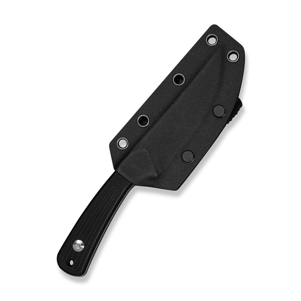 Ніж фіксований туристичний Civivi Carveth (9,1 см) AEB-L / G10 чорний з чохлом 9
