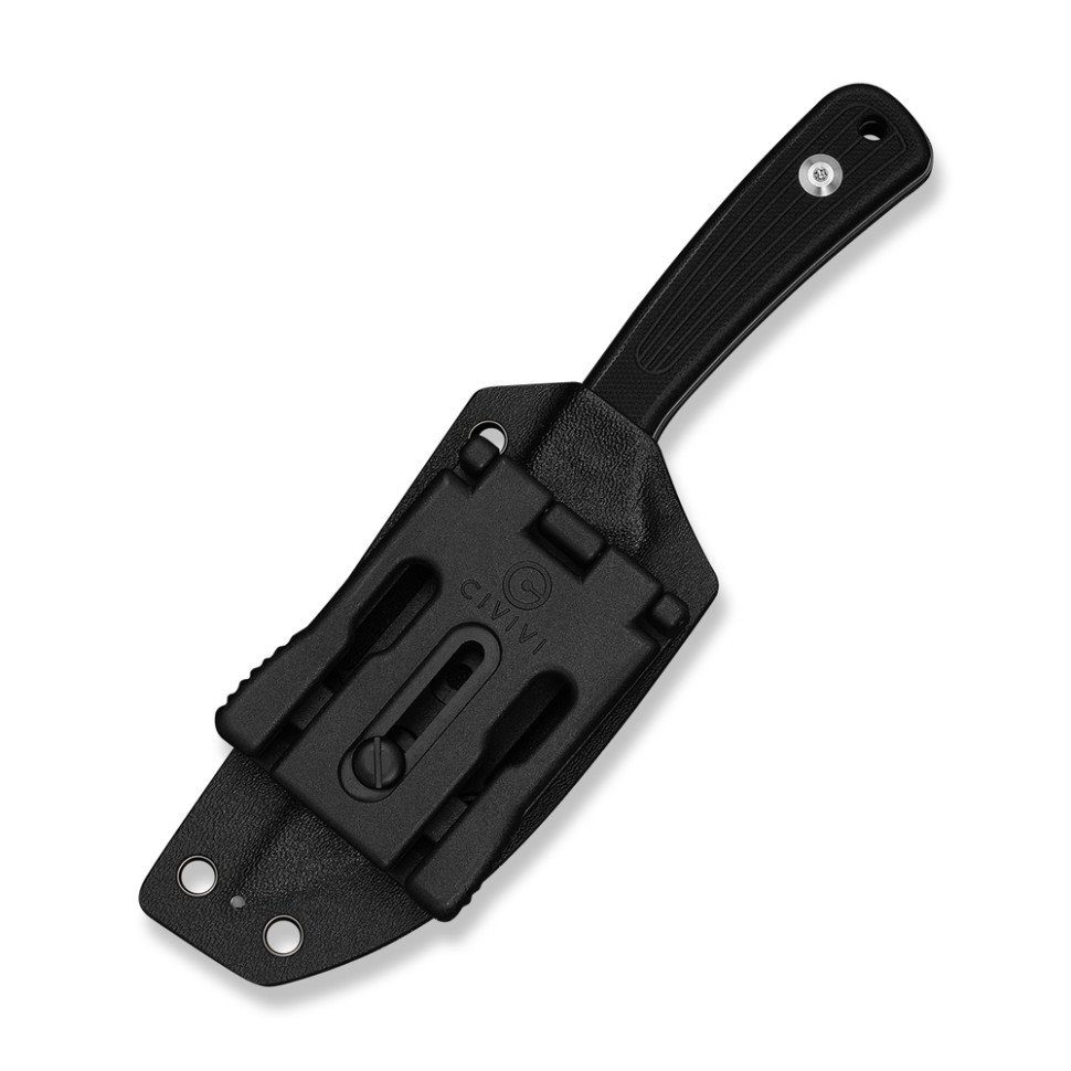 Ніж фіксований туристичний Civivi Carveth (9,1 см) AEB-L / G10 чорний з чохлом 8