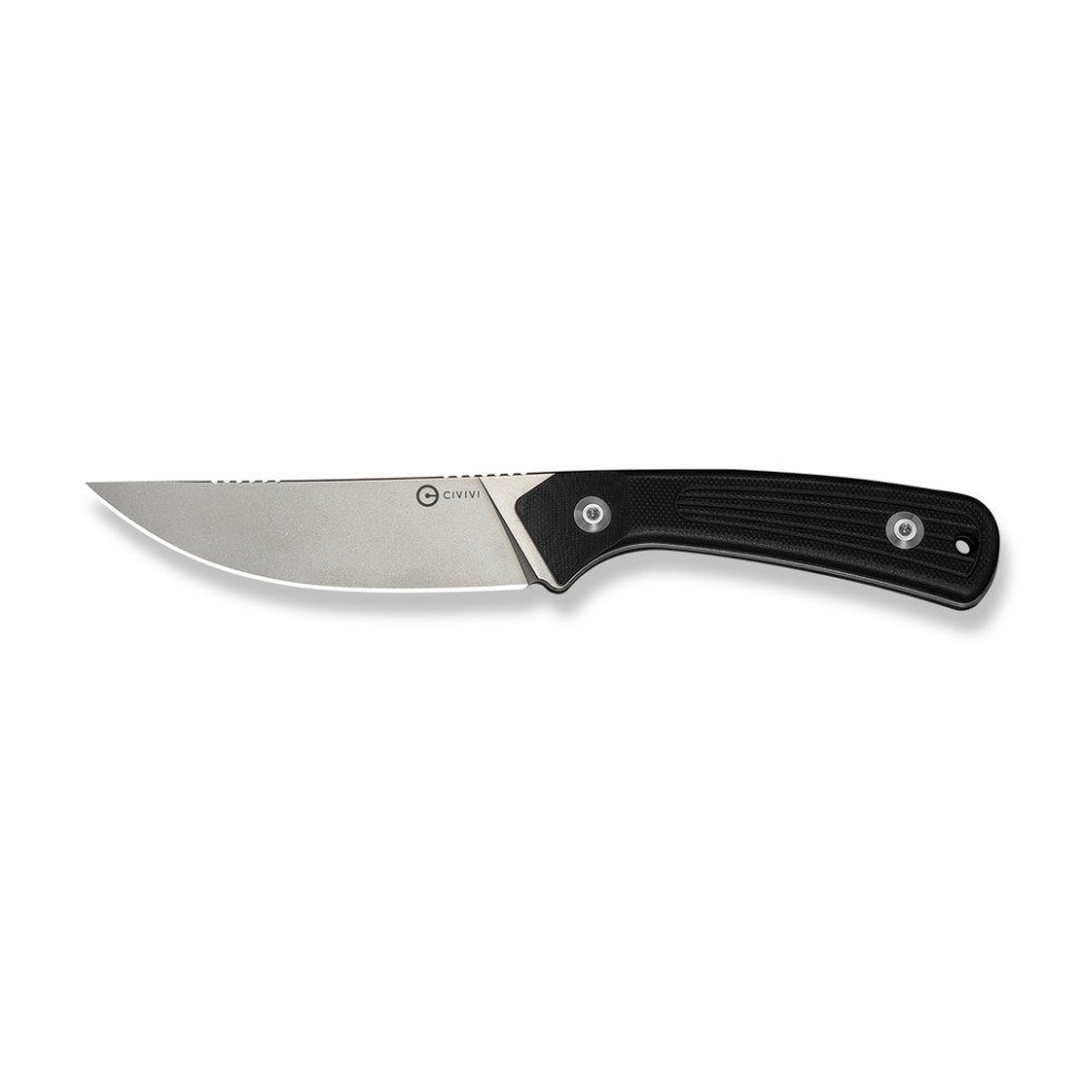 Ніж фіксований туристичний Civivi Carveth (9,1 см) AEB-L / G10 чорний з чохлом 2