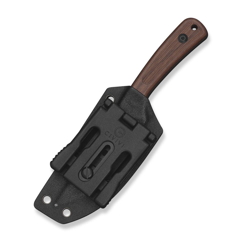 Ніж фіксований туристичний Civivi Carveth (9,1 см) AEB-L / Wood дерево з чохлом 8