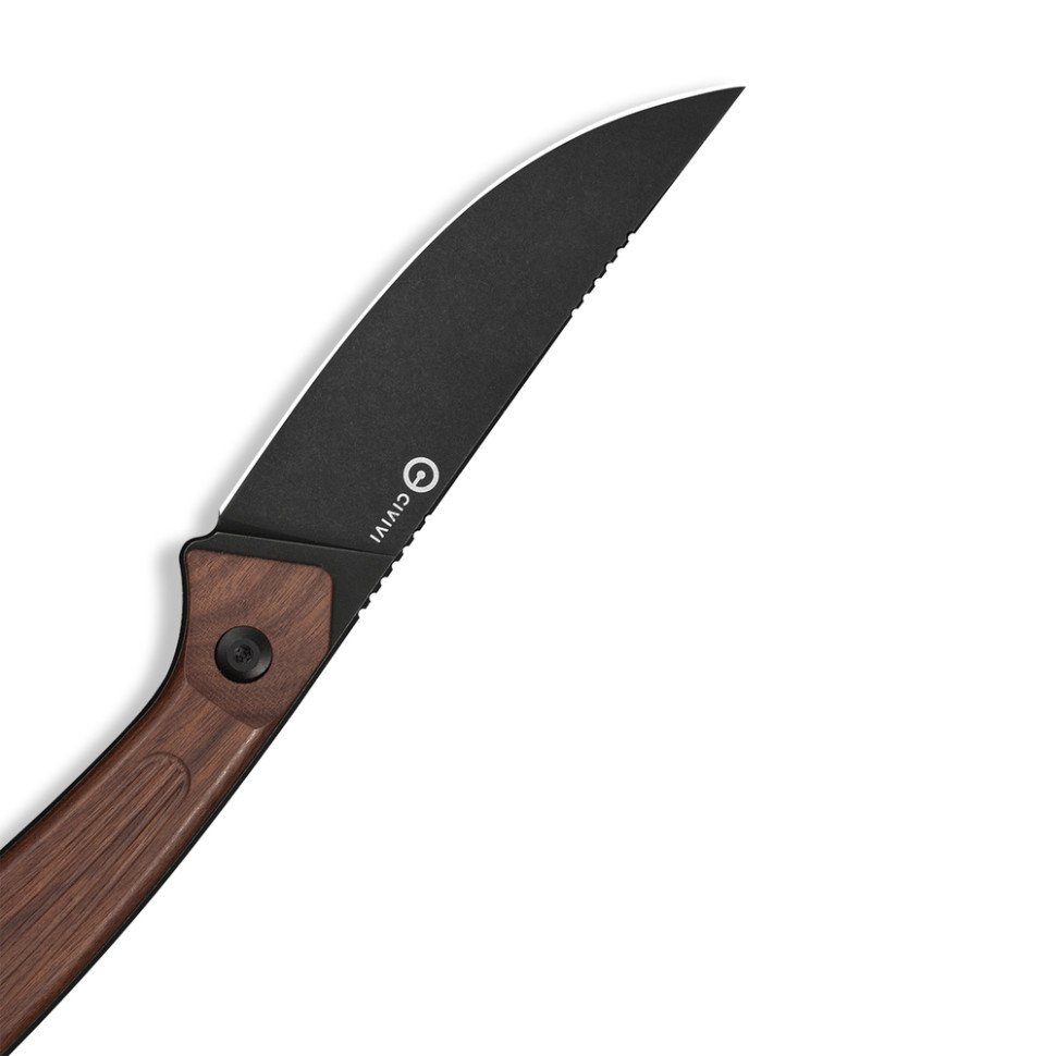 Ніж фіксований туристичний Civivi Carveth (9,1 см) AEB-L / Wood дерево з чохлом 7