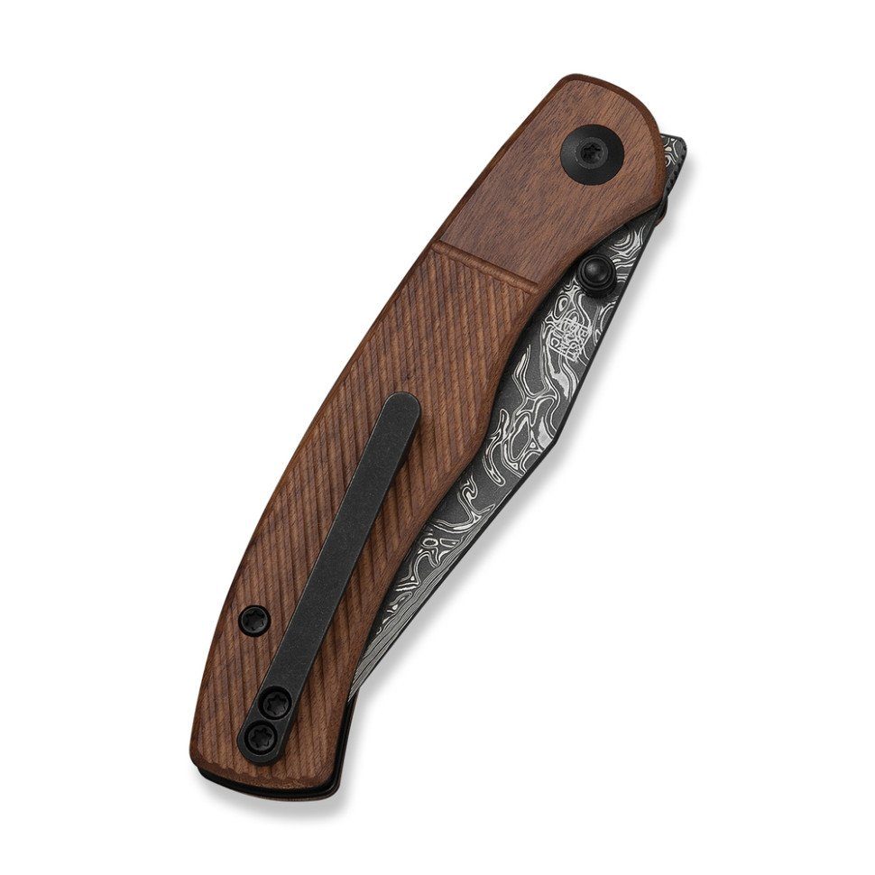 Ніж складаний кишеньковий Civivi Clingman (7.6 см) Damascus / Guibourtia Wood дерево 5