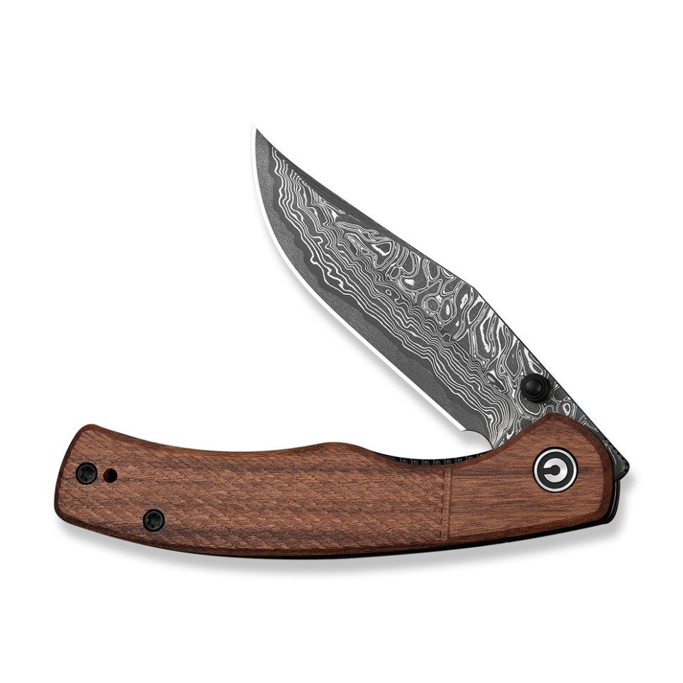 Ніж складаний кишеньковий Civivi Clingman (7.6 см) Damascus / Guibourtia Wood дерево 3
