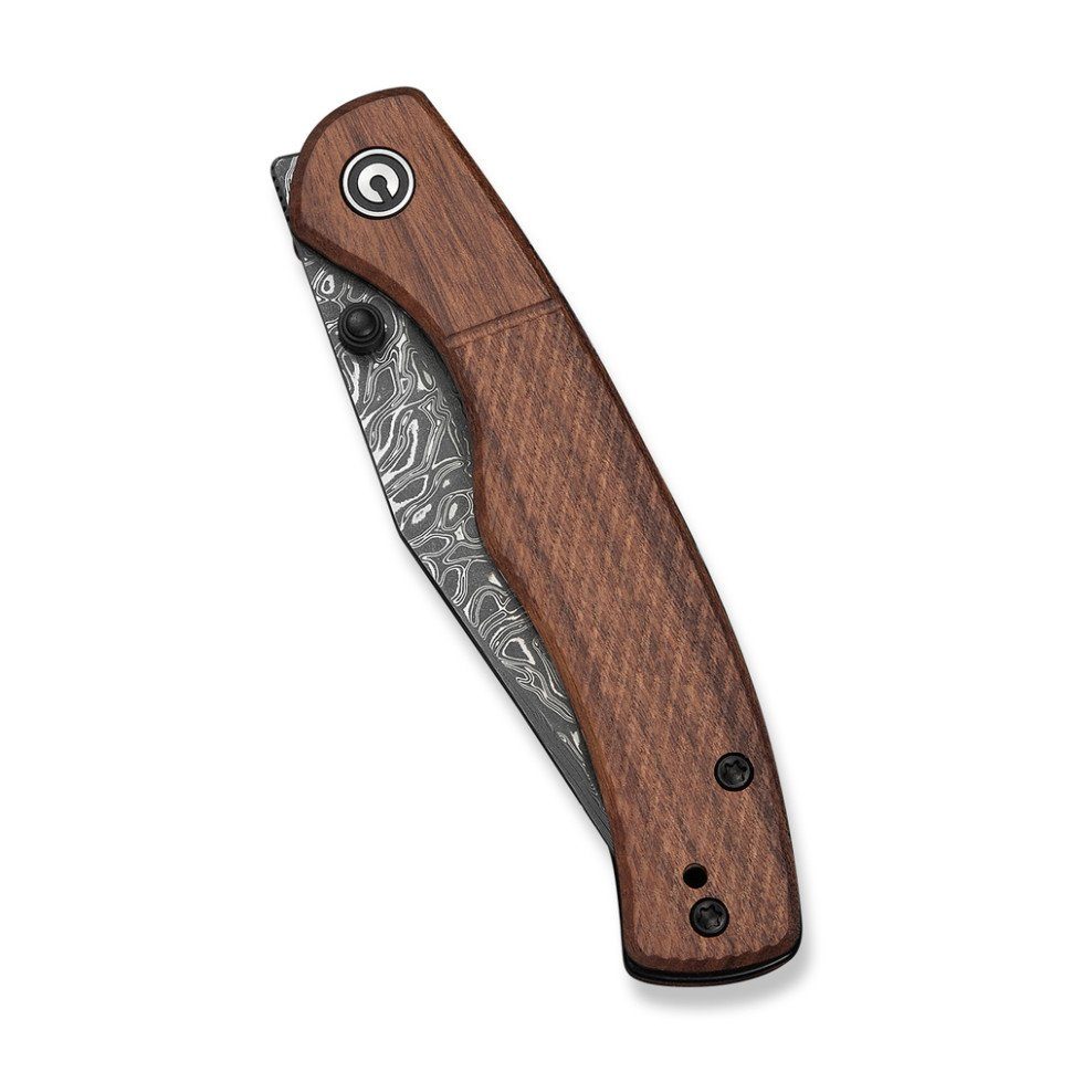 Ніж складаний кишеньковий Civivi Clingman (7.6 см) Damascus / Guibourtia Wood дерево 4