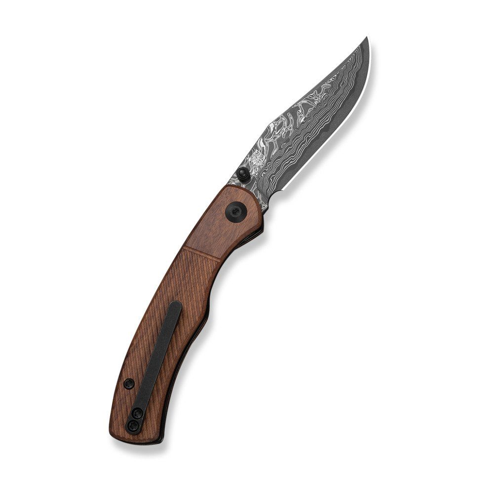 Ніж складаний кишеньковий Civivi Clingman (7.6 см) Damascus / Guibourtia Wood дерево 2