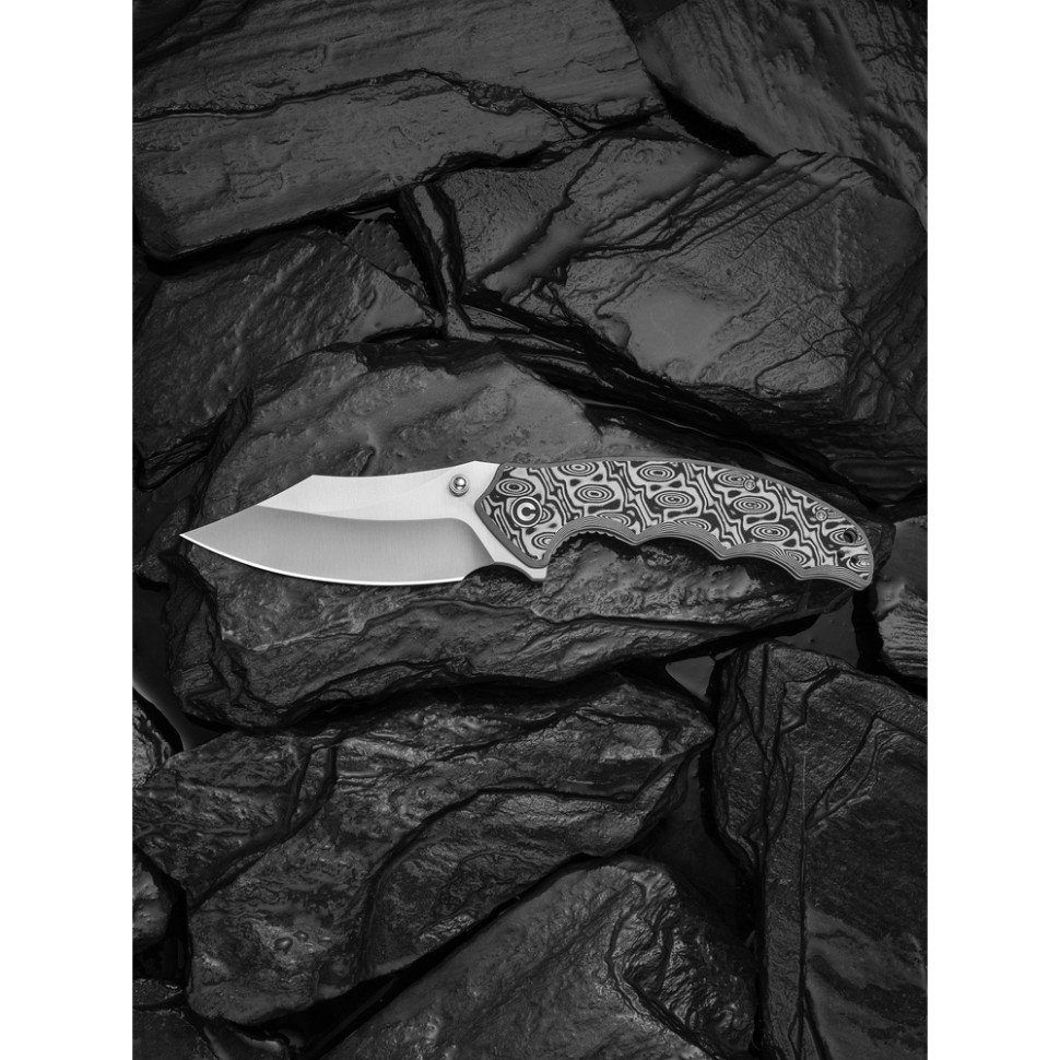 Ніж складаний туристичний Civivi Pentad (8.8 см) Nitro-V / Micarta чорний/білий 9