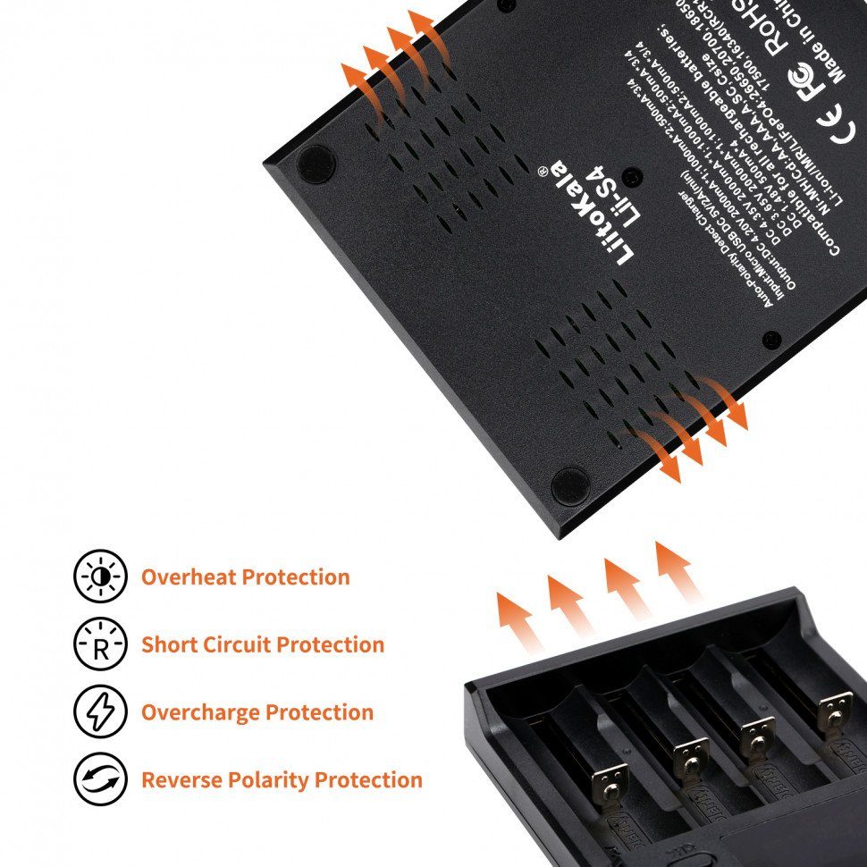 Зарядний пристрій Liitokala Lii-S4, 4 канала, Ni-Mh/Li-ion/LiFePo4, USB, LCD, Box 11