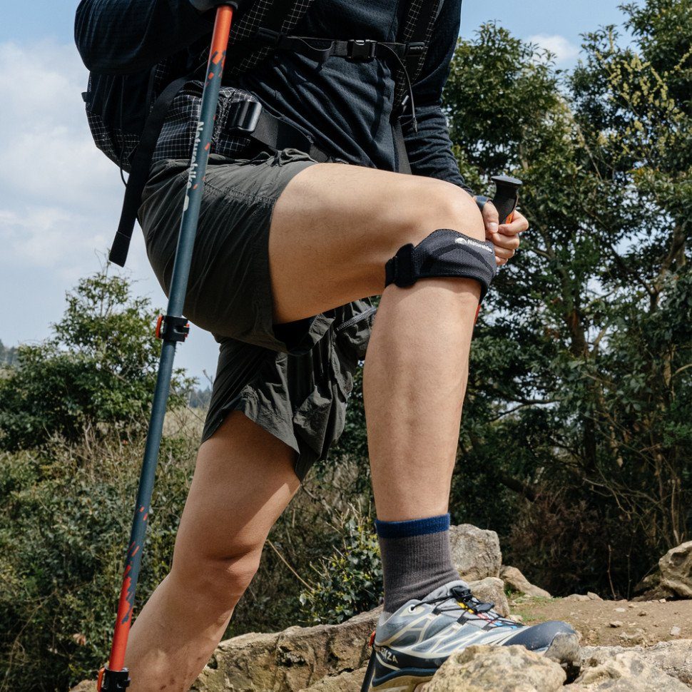 Бандаж на коліно трикотажний Naturehike Qingjia CNK2650DS014, універсальний розмір, чорний 7