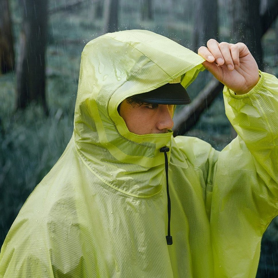 Дощовик-пончо легкий з рукавами Naturehike CNK2620FS011, L, зелений 4