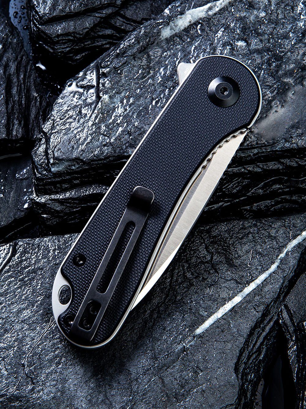 Ніж складаний кишеньковий Civivi Elementum, (7.5 см) D2 / G10 чорний 6