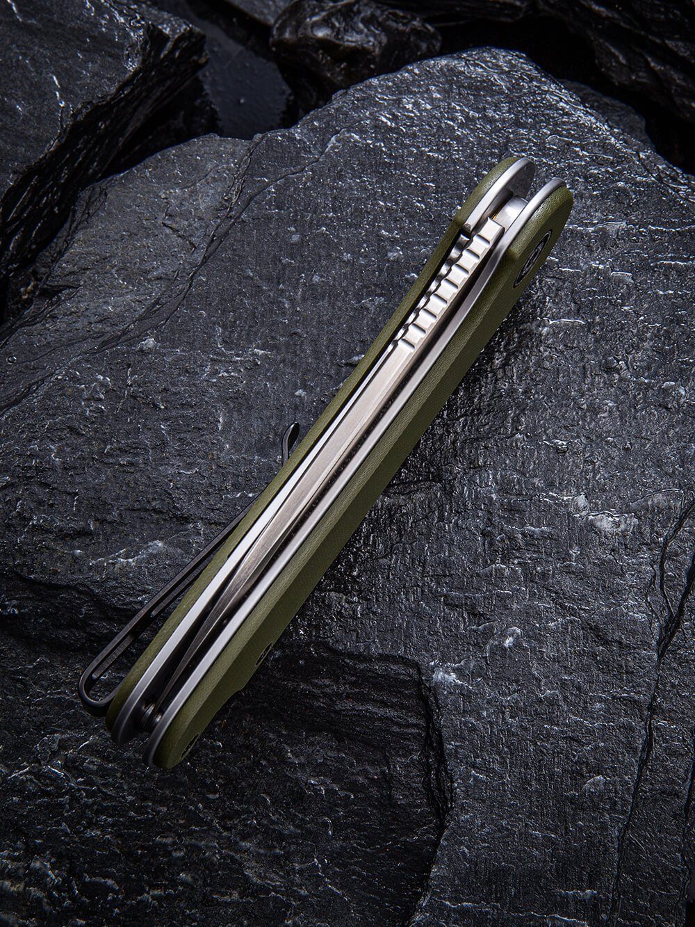 Ніж складаний кишеньковий Civivi Elementum, (7.5 см) D2 / G10 оливковий 7
