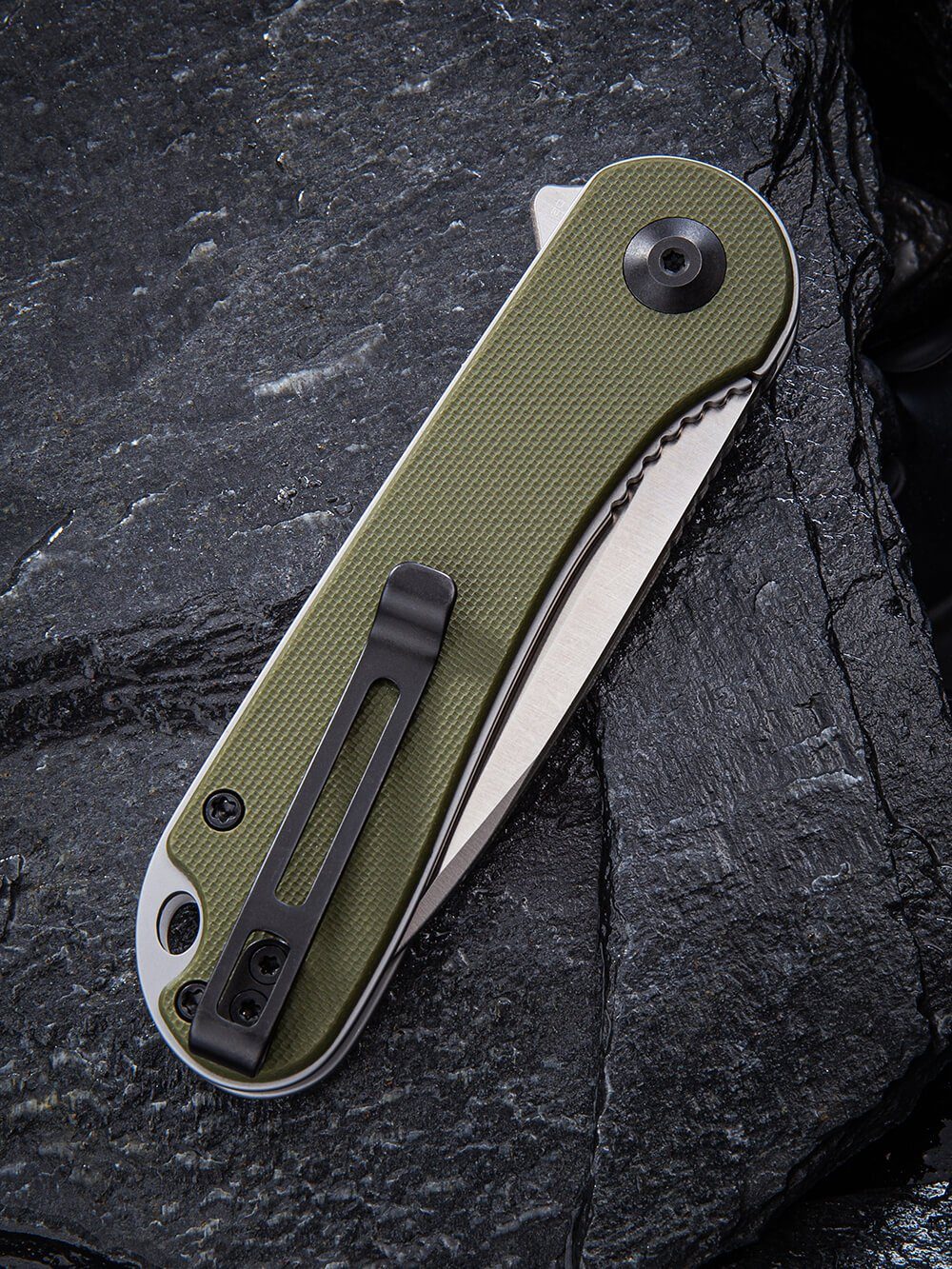 Ніж складаний кишеньковий Civivi Elementum, (7.5 см) D2 / G10 оливковий 5