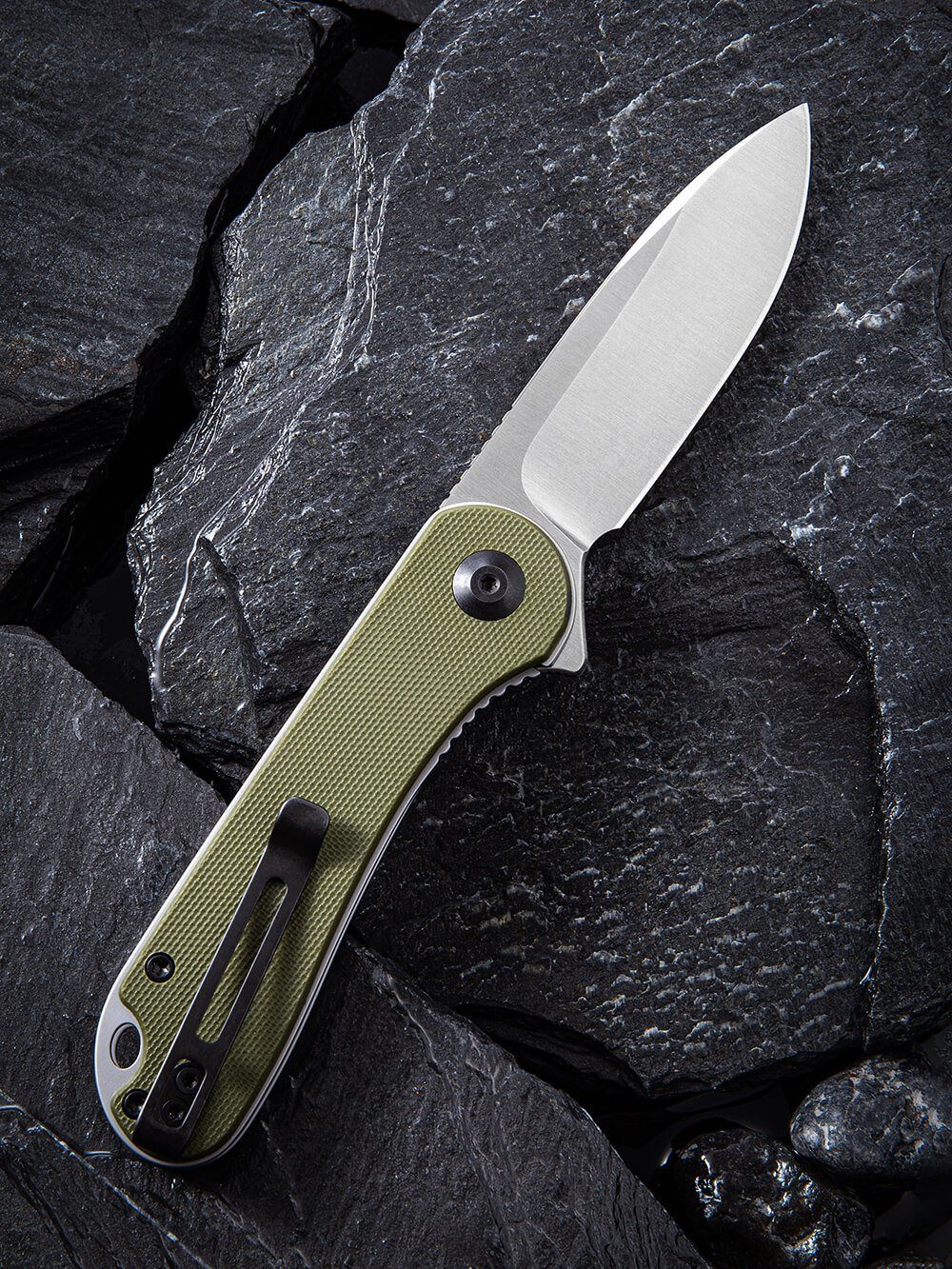 Ніж складаний кишеньковий Civivi Elementum, (7.5 см) D2 / G10 оливковий 2