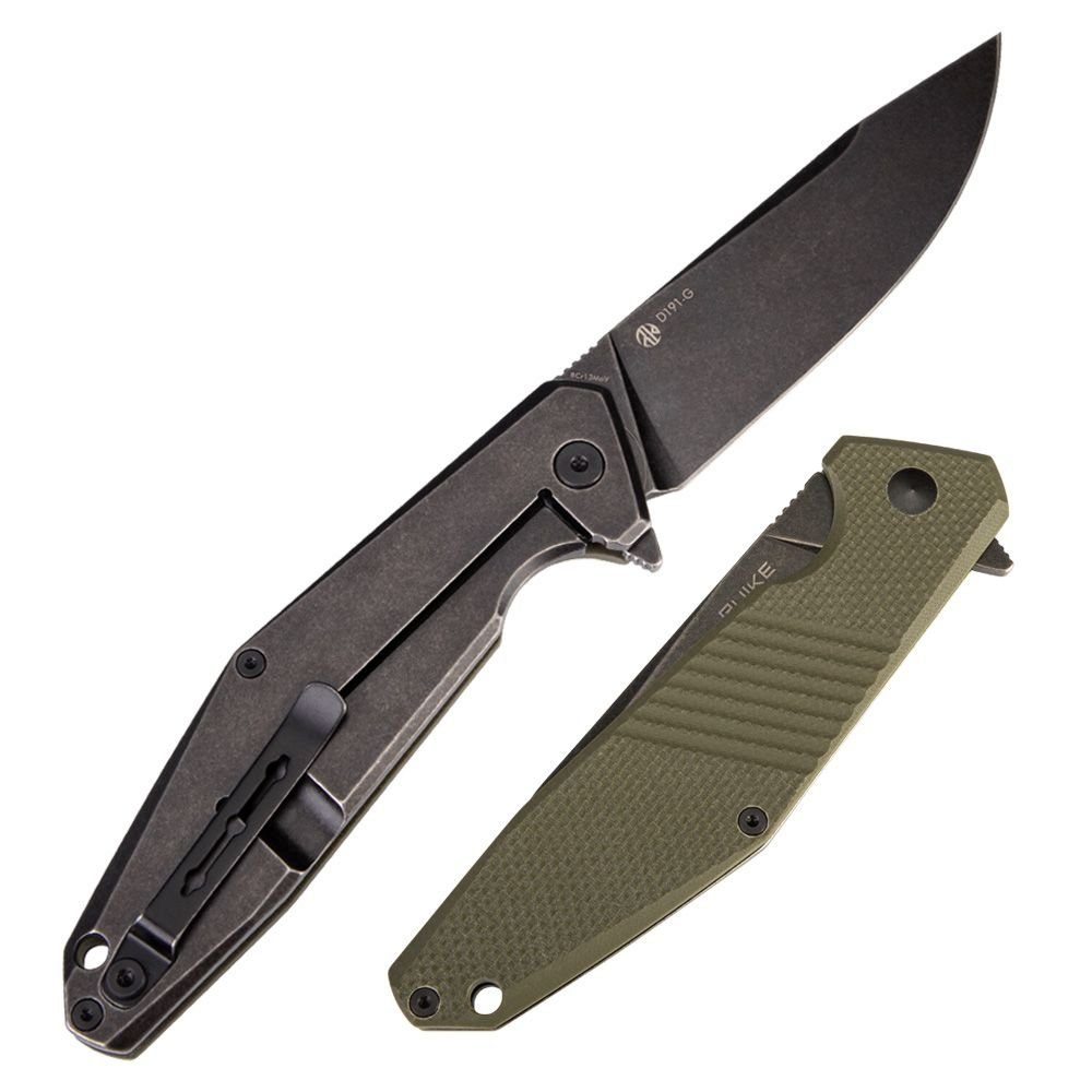 Ніж складаний туристичний Ruike D191-G, (9.2 см) 8Cr13Mov / G10 + steel 420 зелений 9