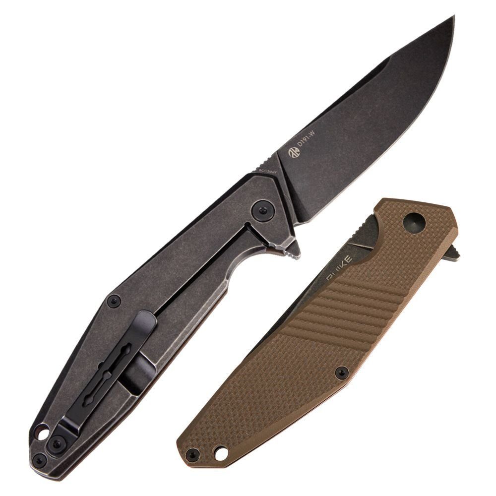 Ніж складаний туристичний Ruike D191-W, (9.2 см) 8Cr13Mov / G10 + steel 420 коричневий 9