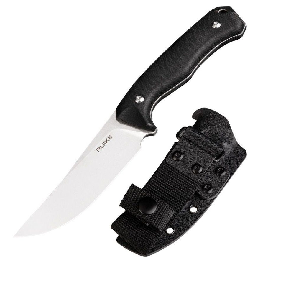 Ніж фіксований мисливський  Ruike F186-MB, (11.8 см) D2 / Micarta чорний 8