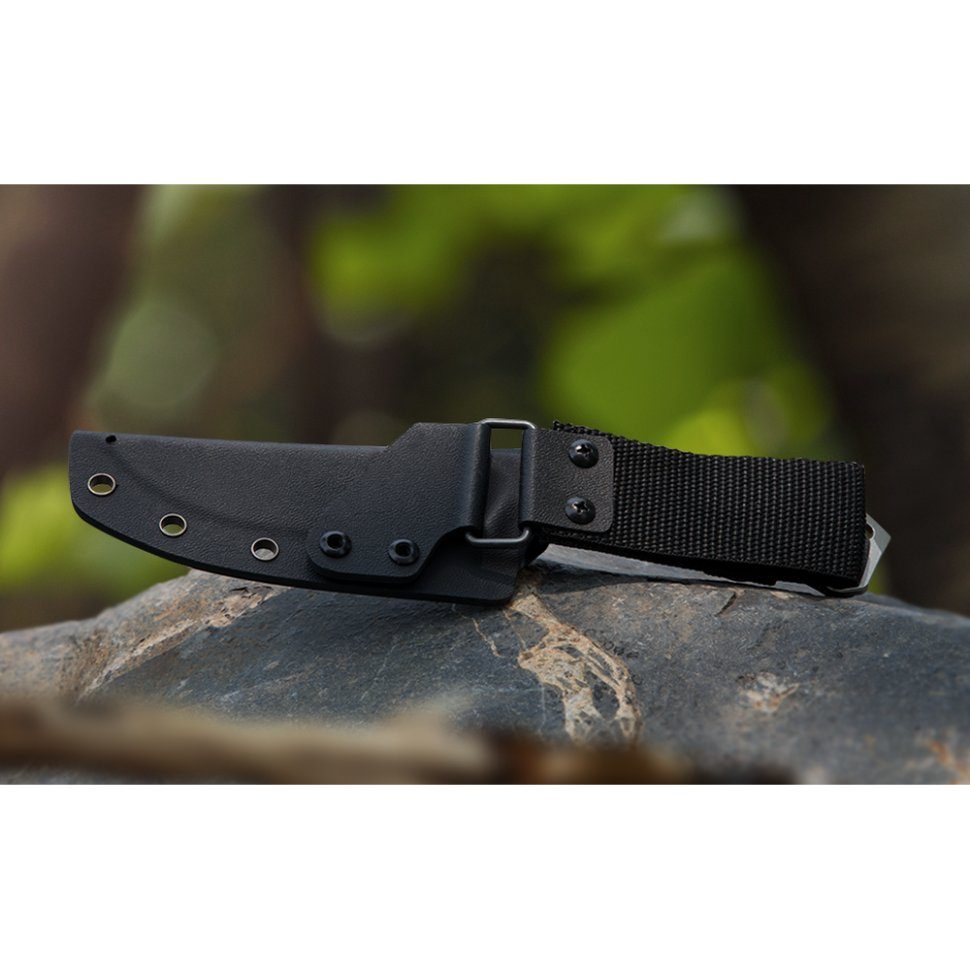 Ніж фіксований мисливський  Ruike F186-MB, (11.8 см) D2 / Micarta чорний 12