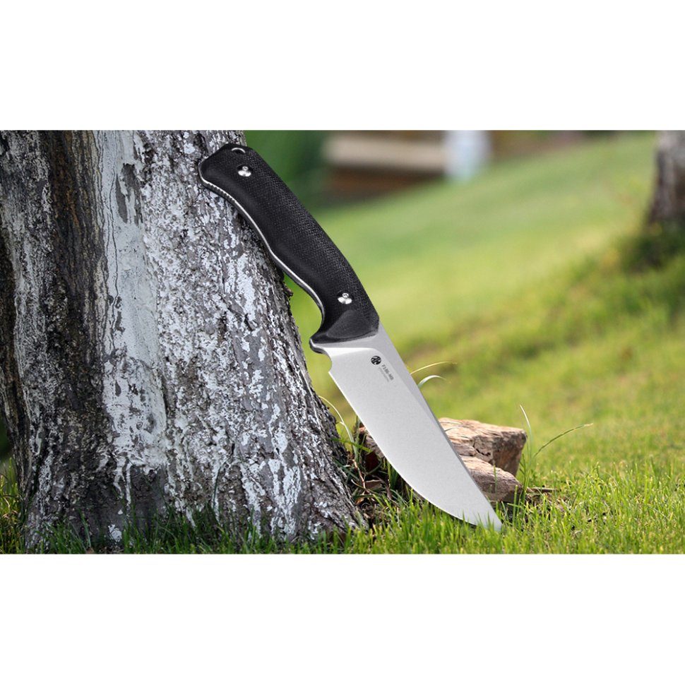 Ніж фіксований мисливський  Ruike F186-MB, (11.8 см) D2 / Micarta чорний 9