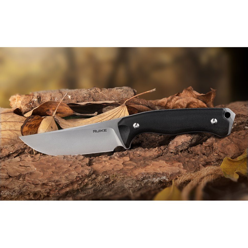 Ніж фіксований мисливський  Ruike F186-MB, (11.8 см) D2 / Micarta чорний 10