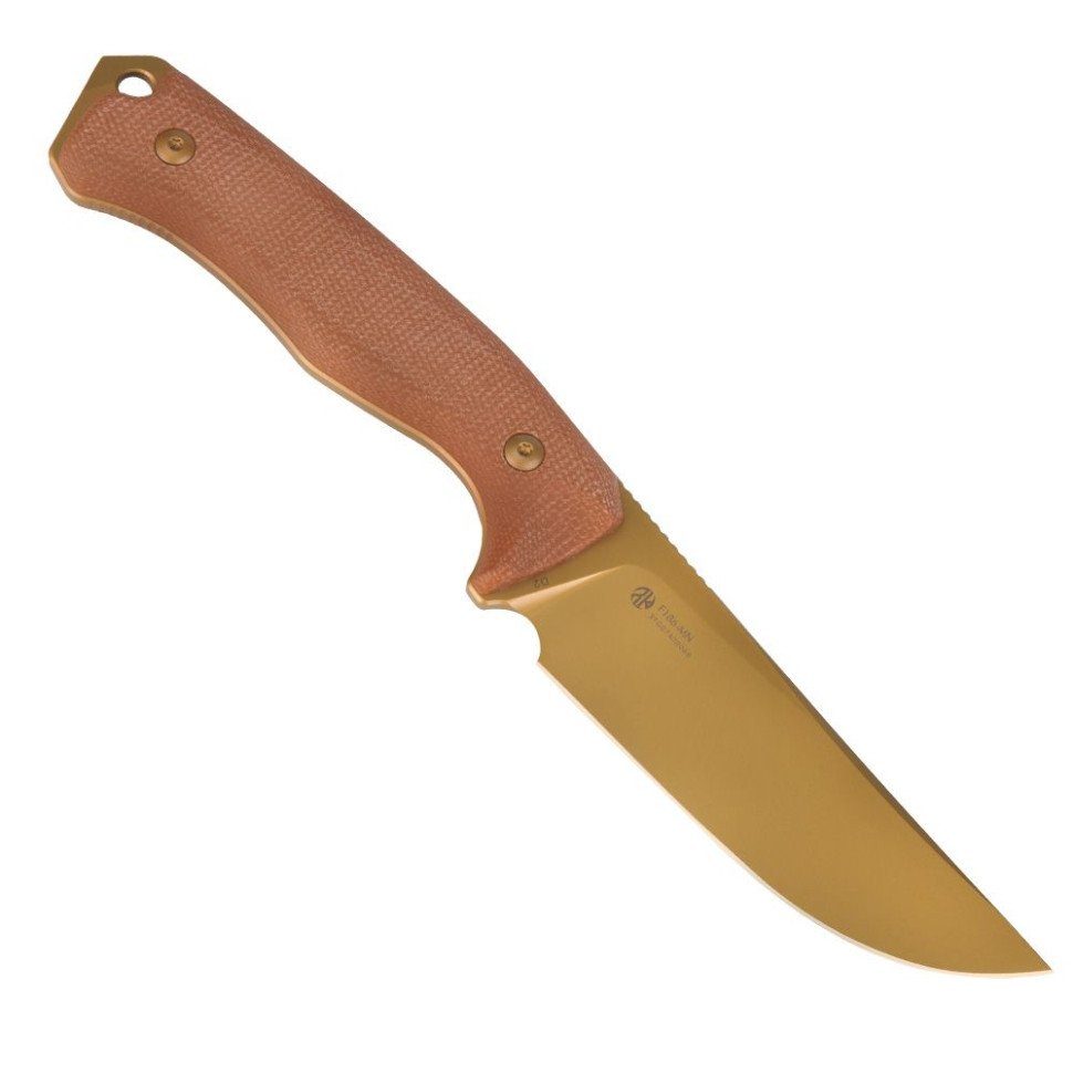 Ніж фіксований мисливський  Ruike F186-MN, (11.8 см) D2 / Micarta коричневий 4