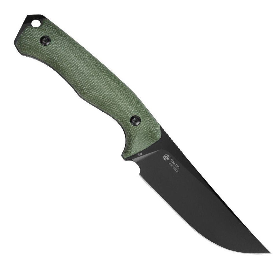 Ніж фіксований мисливський  Ruike F186-MG, (11.8 см) D2 / Micarta зелений 4