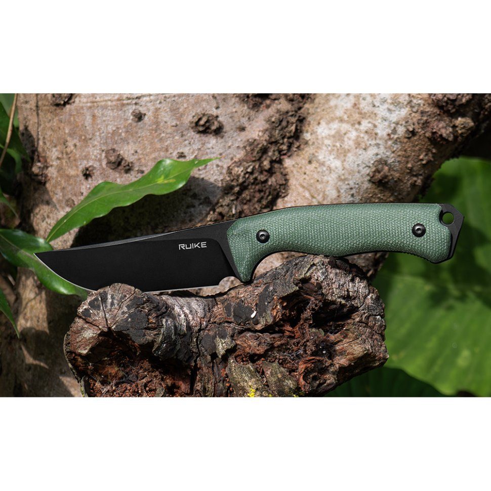 Ніж фіксований мисливський  Ruike F186-MG, (11.8 см) D2 / Micarta зелений 10