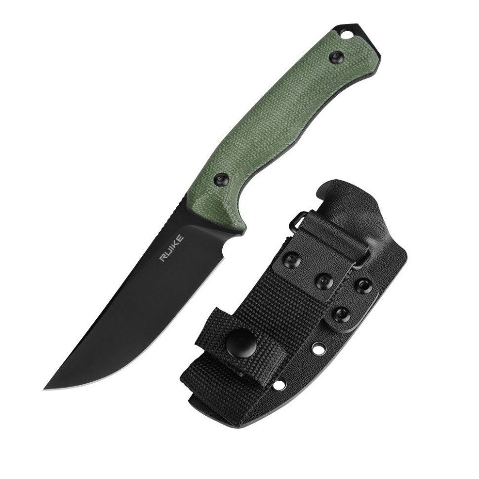Ніж фіксований мисливський  Ruike F186-MG, (11.8 см) D2 / Micarta зелений 8