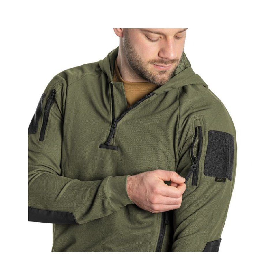 Кофта тактична Helikon-Tex RANGE HOODIE - TopCool, оливковий, розмір M 6