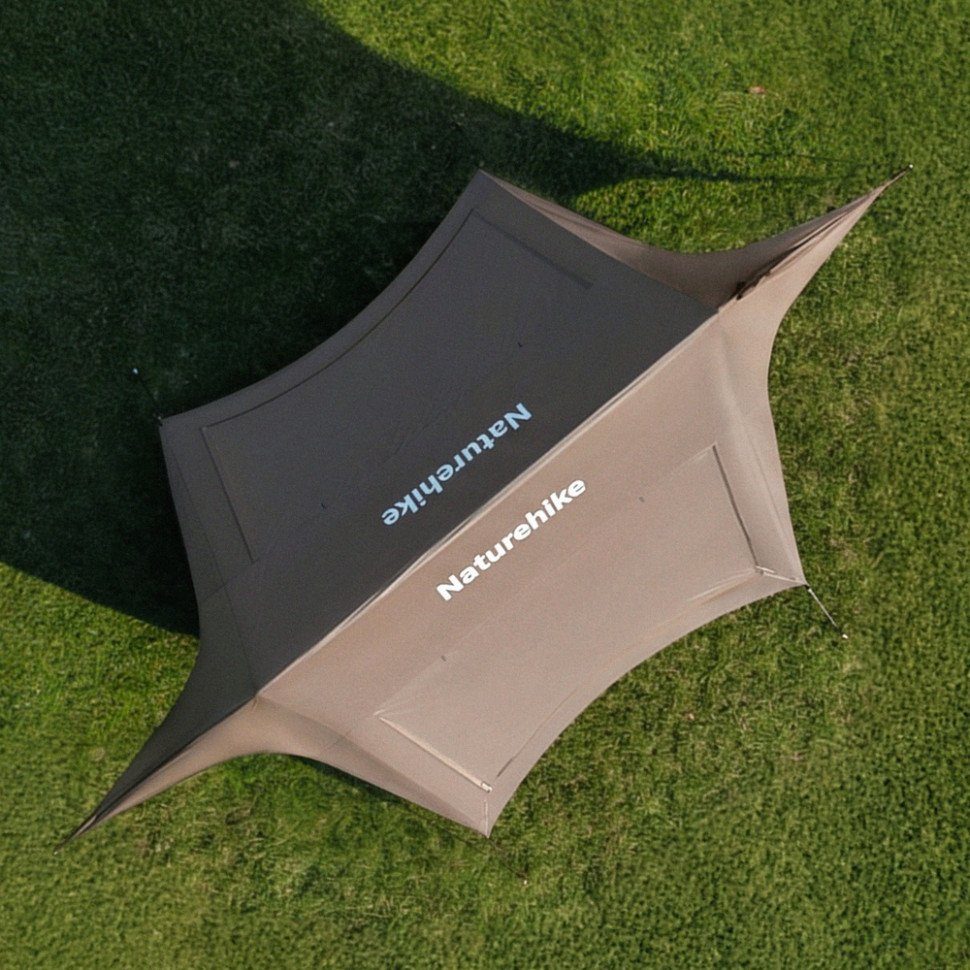 Тент туристичний Naturehike Cloud Skies Tarp Lite CNK2650WS023, 960 х 485 х 260 см, темно-коричневий 3