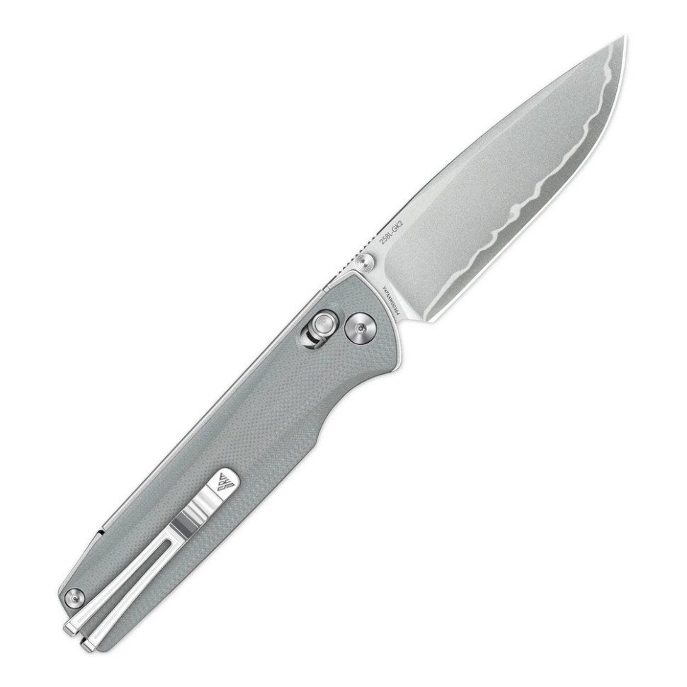 Ніж складаний туристичний SRM Terrier 258L-GK2 (9.3 см) 140Cr / G10 сірий 4