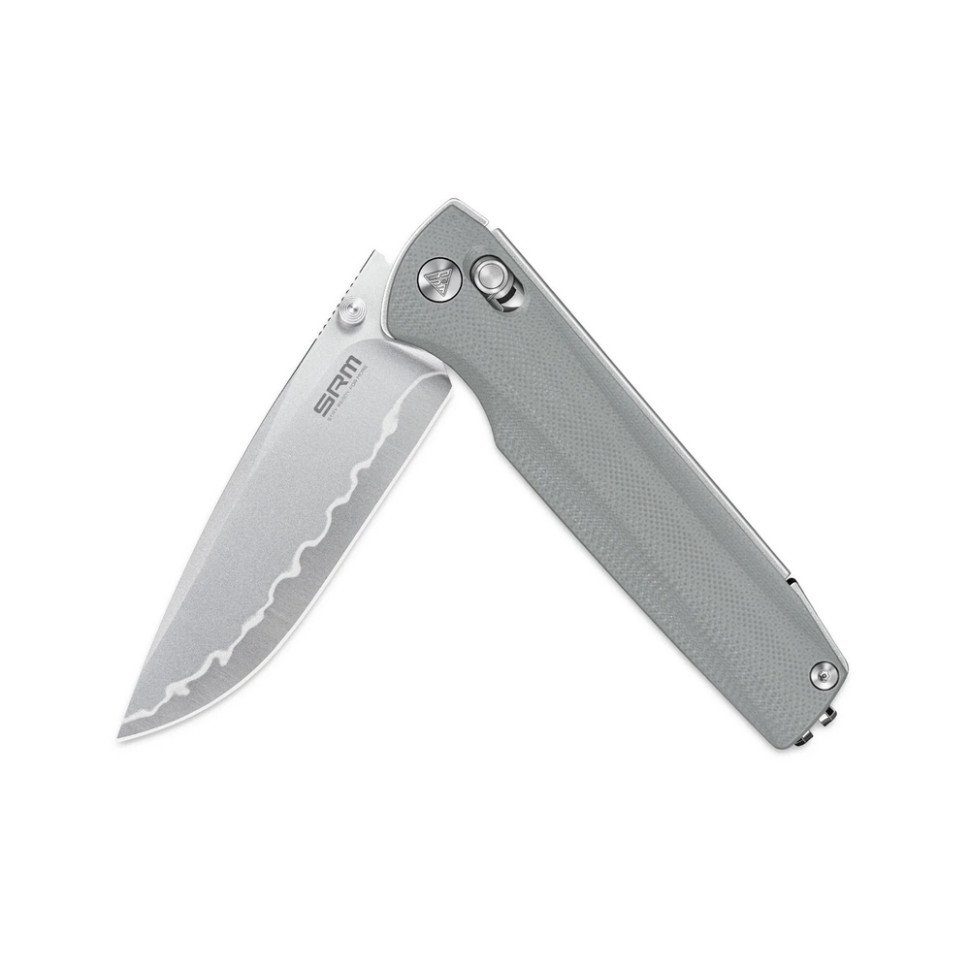 Ніж складаний туристичний SRM Terrier 258L-GK2 (9.3 см) 140Cr / G10 сірий 2