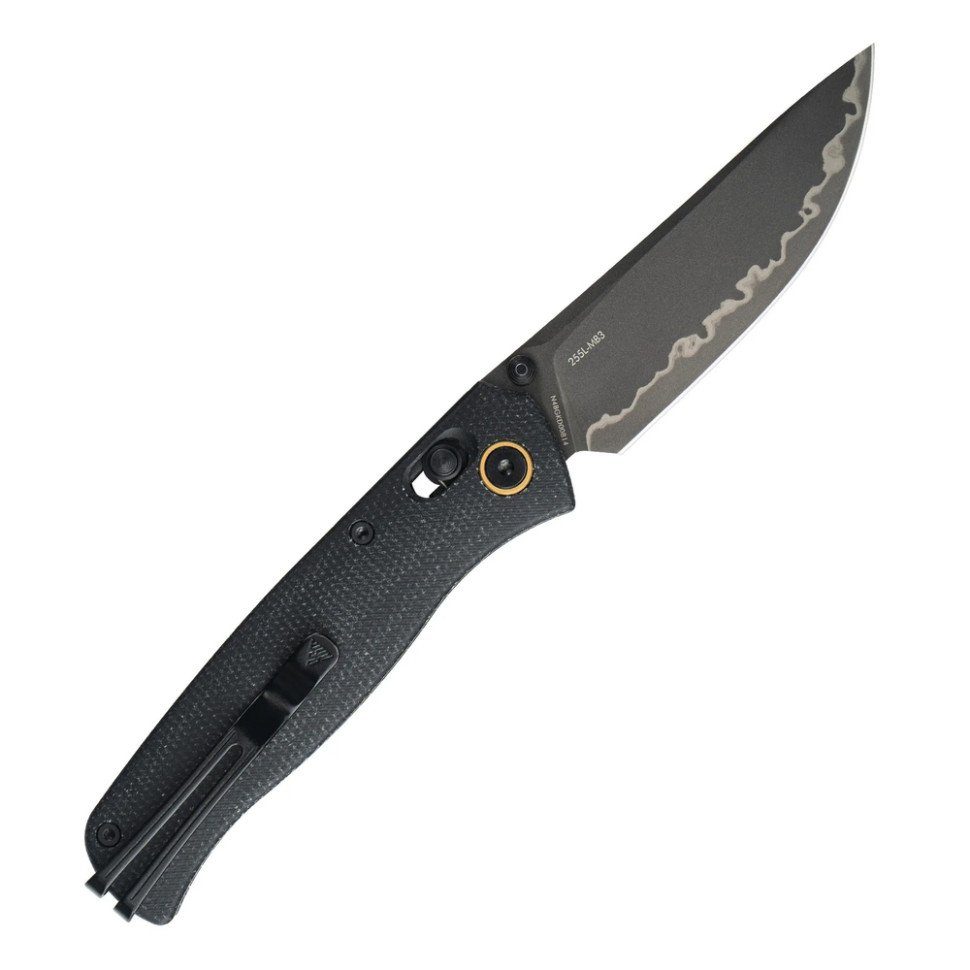 Ніж складаний туристичний SRM Medal 255L-MB3 (8.2 см) 140Cr / Micarta чорний 4