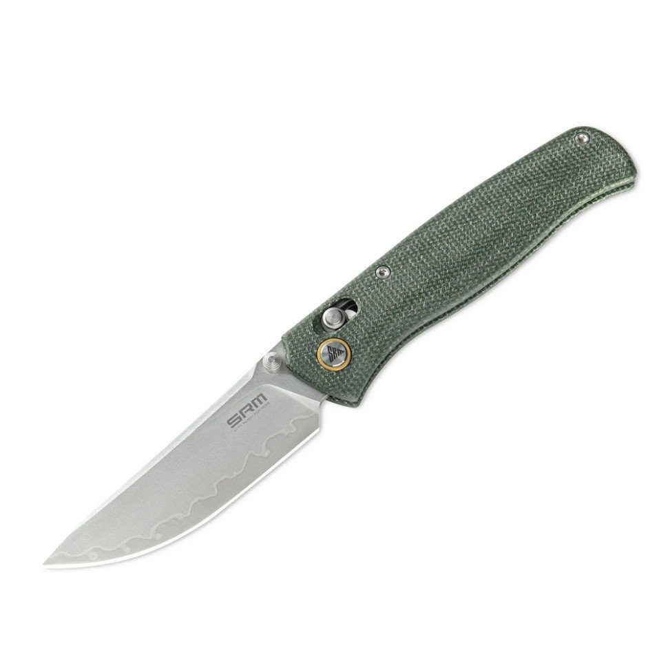 Ніж складаний туристичний SRM Medal 255L-MG3 (8.2 см) 140Cr / Micarta зелений 3