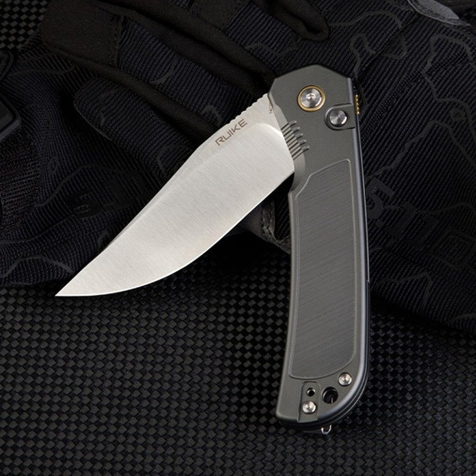 Ніж складаний туристичний Ruike P192-AK, (9.1 см) 14C28N / алюмінієвий сплав 6063, сірий 9
