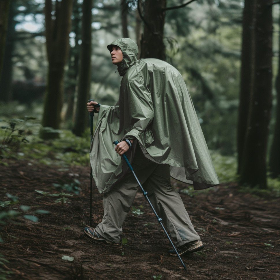 Плащ-дощовик Naturehike CNK2550FS010, розмір L, оливковий 10